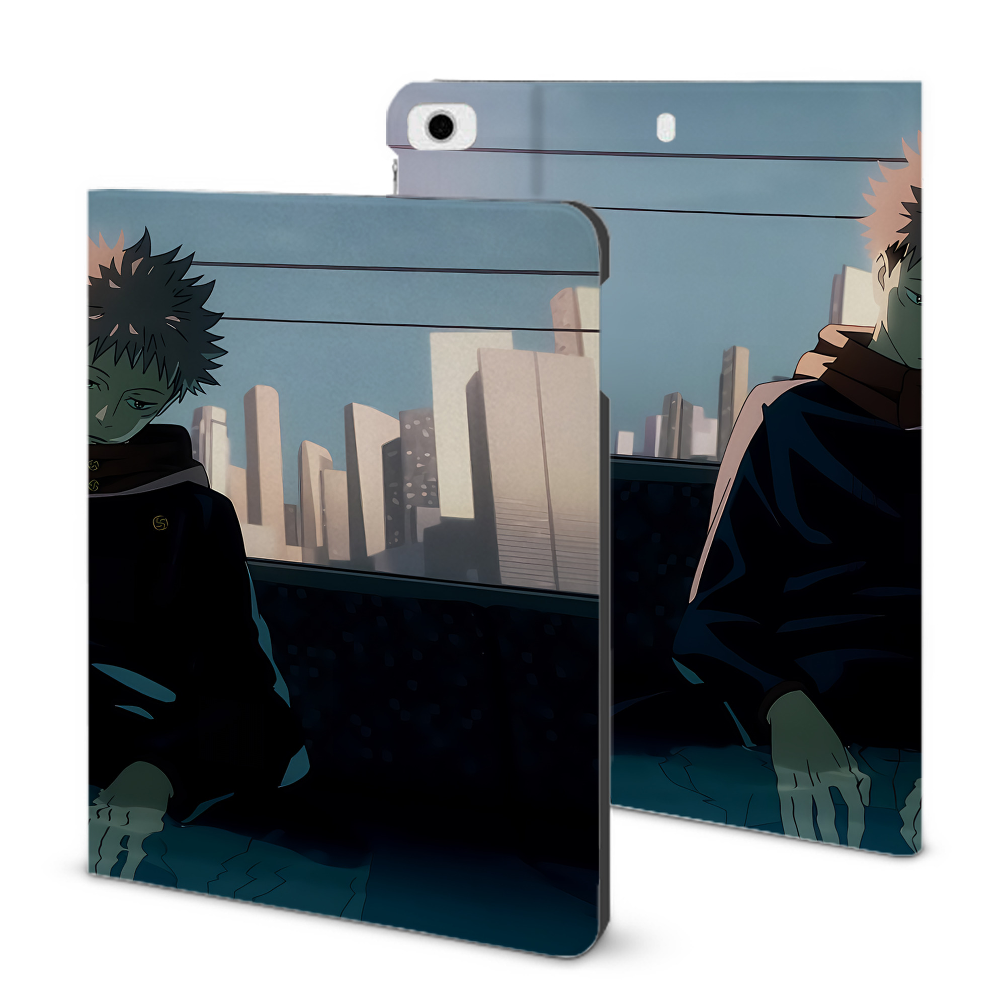 （画像用） 呪術廻戦 Jujutsu Kaisen IPad ケース ブック型 PUレザー TPU 耐衝撃 軽量 薄型 ペン収納なし 全面保護 IPad 各モデル対応